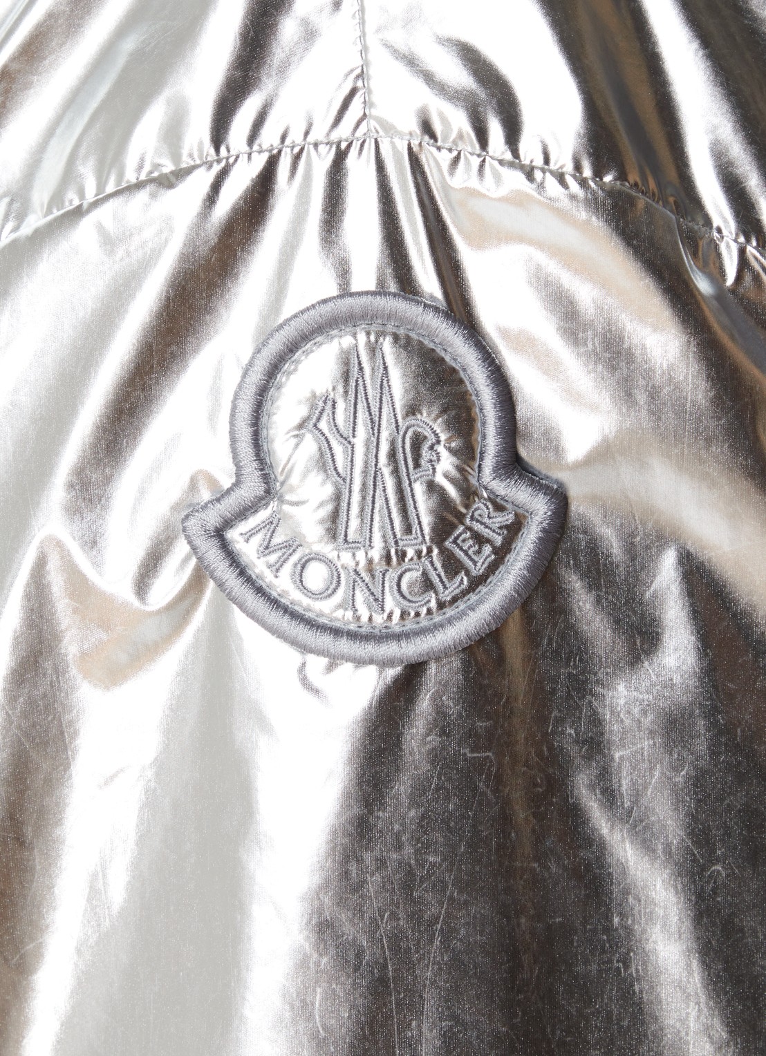 Moncler Reversible parka met capuchon en metallic finish - detail 7 zilver