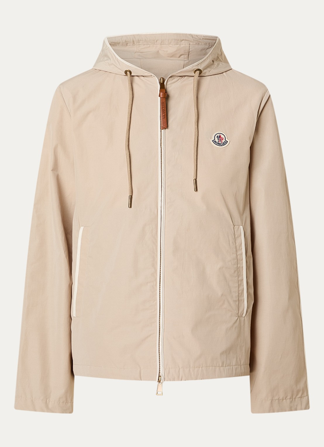 Moncler Sarracenia windjack met capuchon en steekzakken - voorkant 4 beige