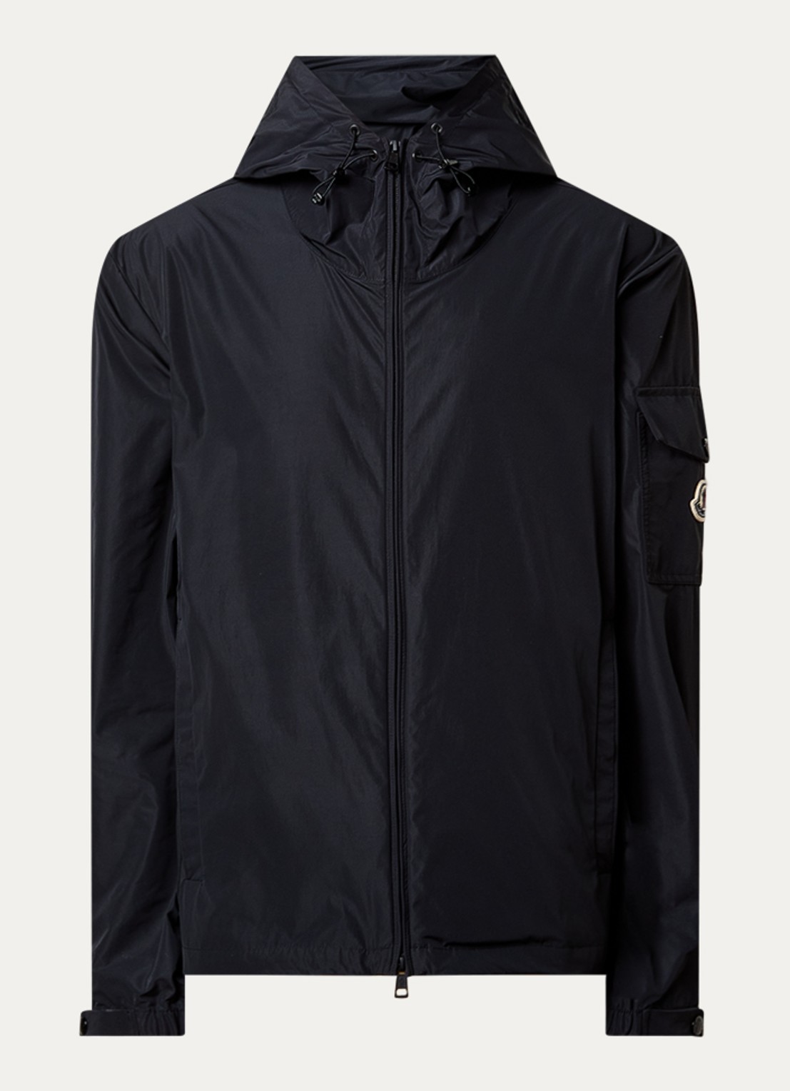 Moncler Sassiere windjack met capuchon en steekzakken - voorkant 4 zwart