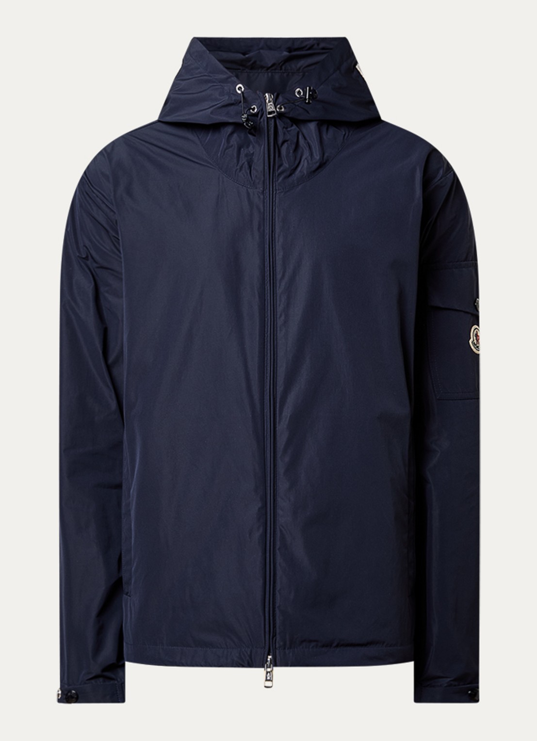 Moncler Sassiere windjack met capuchon en steekzakken - voorkant 4 donkerblauw