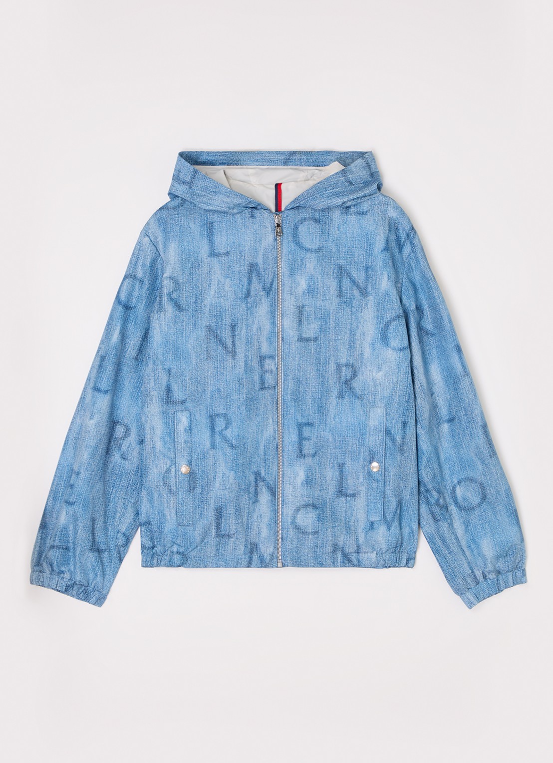 Moncler Seanle jack met capuchon - voorkant 2 middenblauw