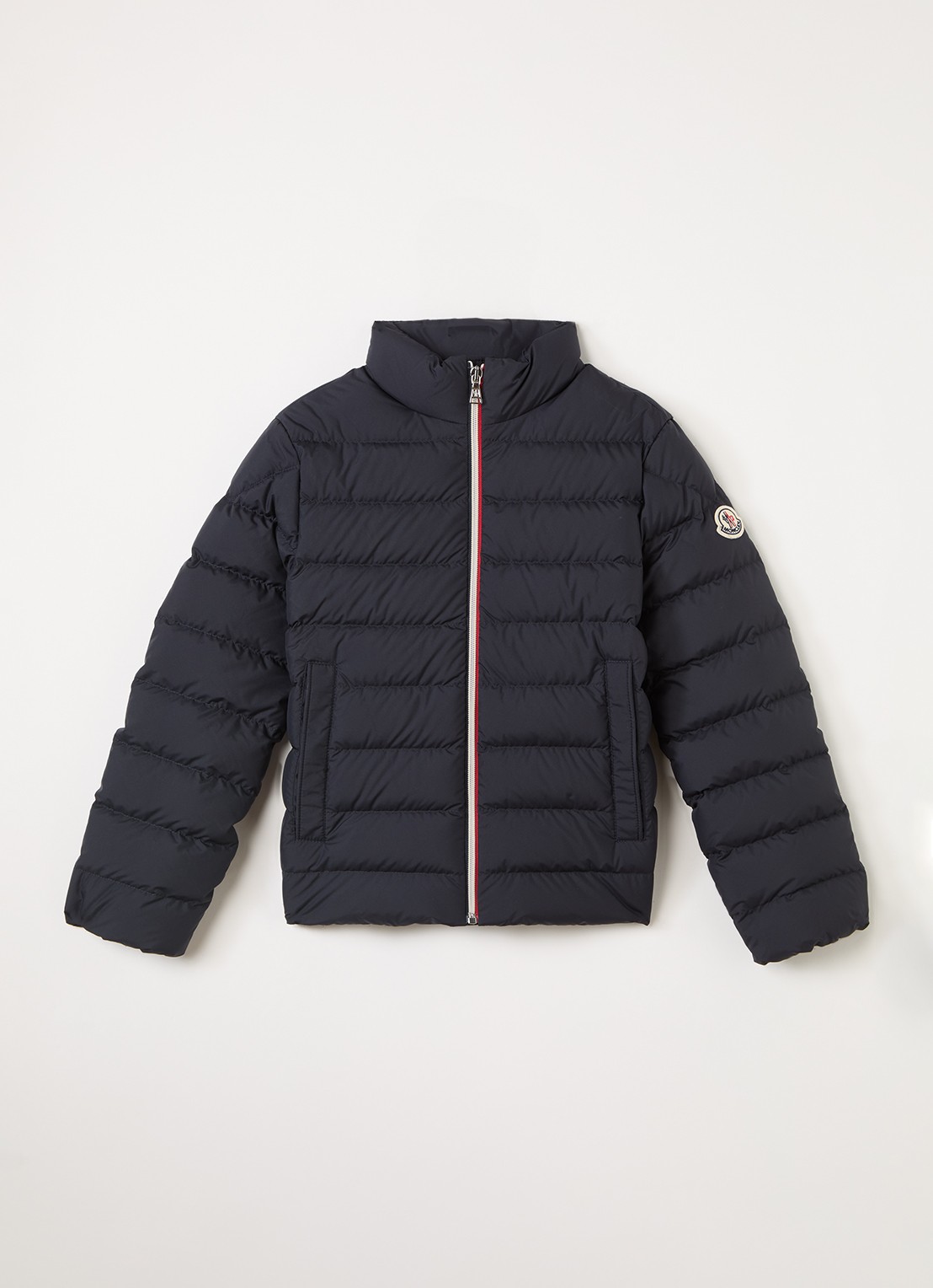 Moncler Serapio puffer jack met donsvulling - voorkant 2 donkerblauw