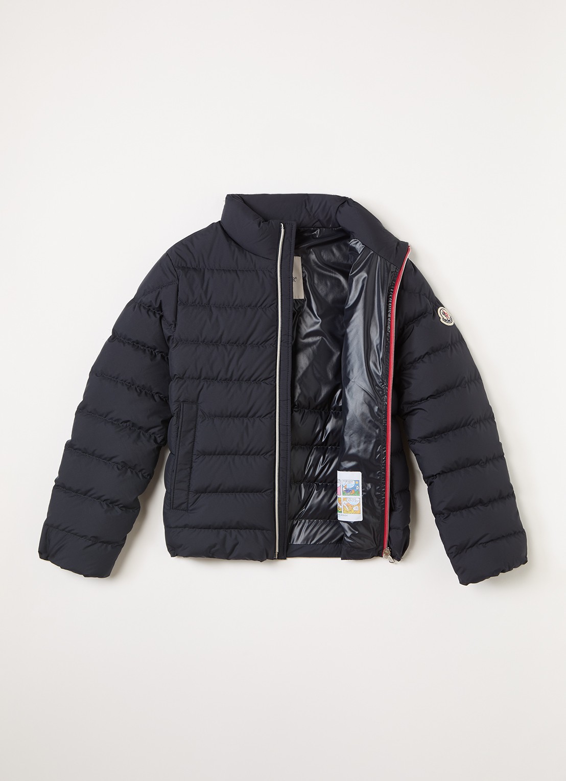 Moncler Serapio puffer jack met donsvulling - voorkant 3 donkerblauw