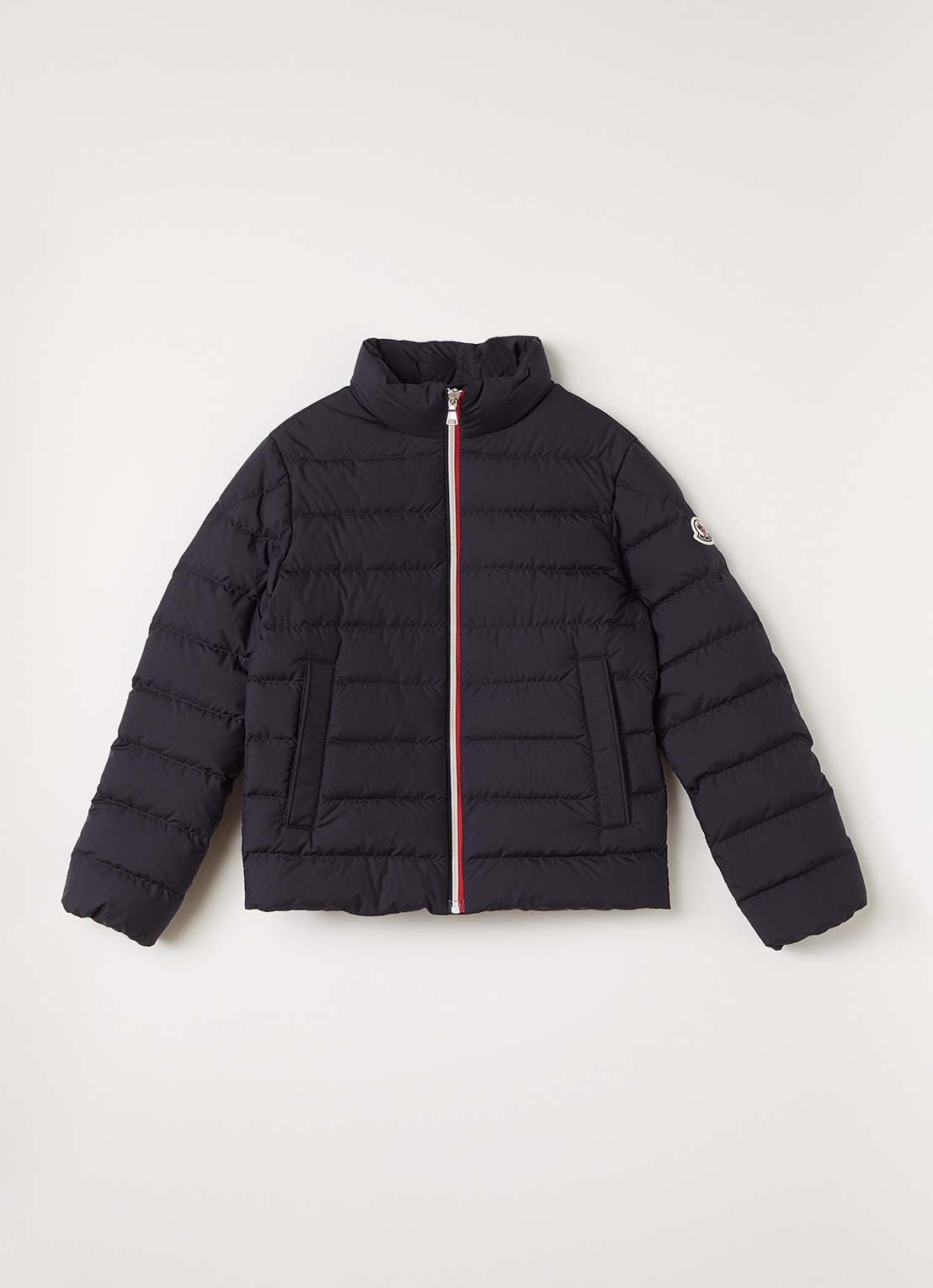 Moncler Serapio puffer jack met ritszakken - voorkant 2 donkerblauw