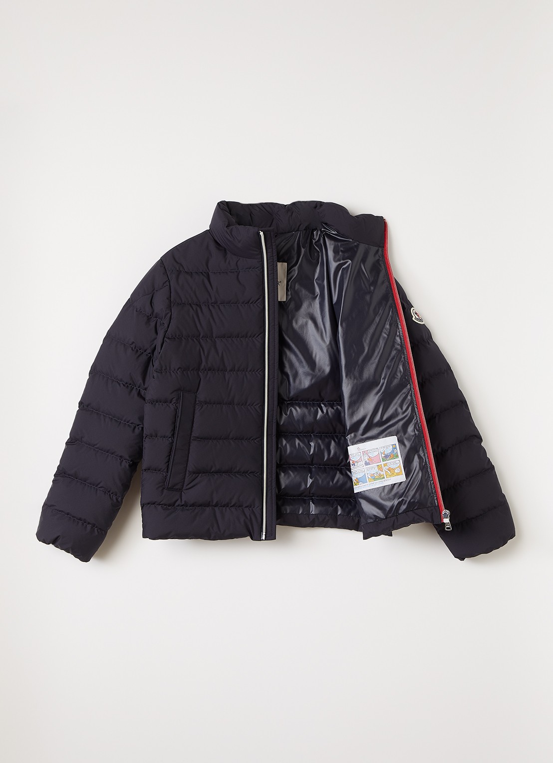 Moncler Serapio puffer jack met ritszakken - voorkant 3 donkerblauw