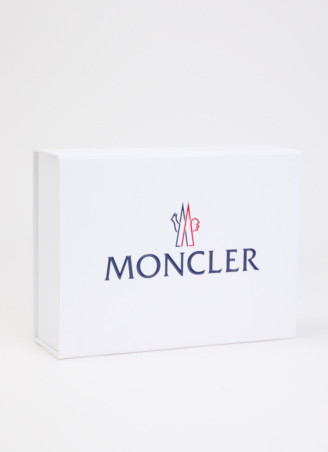 Moncler Set van romper met muts en slab in giftbox 3-delig - detail wit