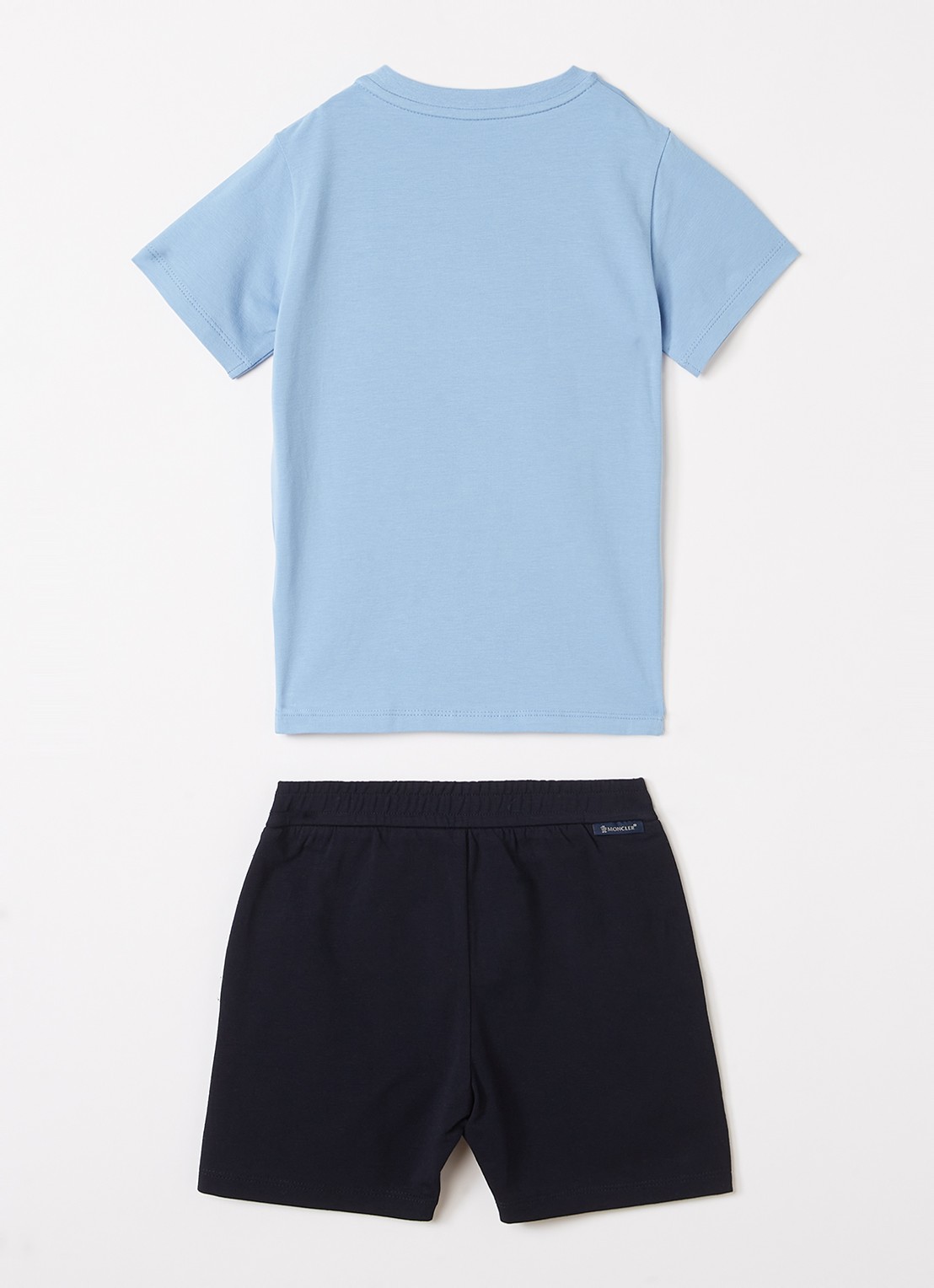 Moncler Set van T-shirt met korte broek 2-delig - voorkant 2 blauw