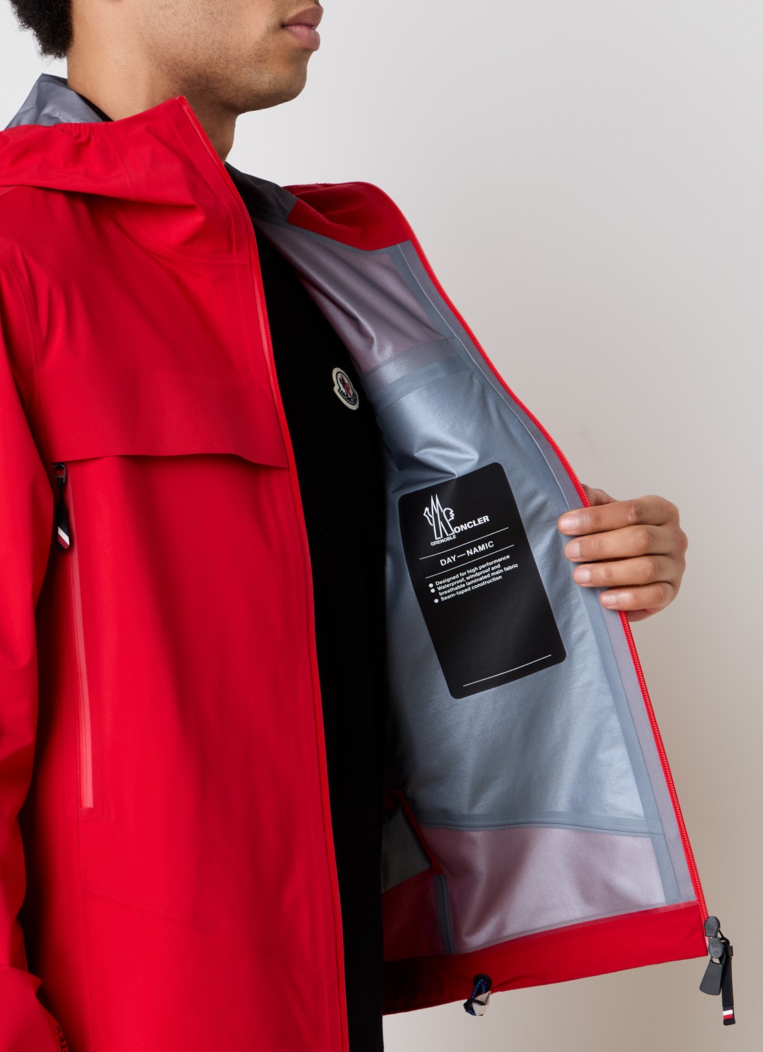 Moncler Shipton Gore-Tex windjack met logoborduring en ritszakken - detail 6 rood