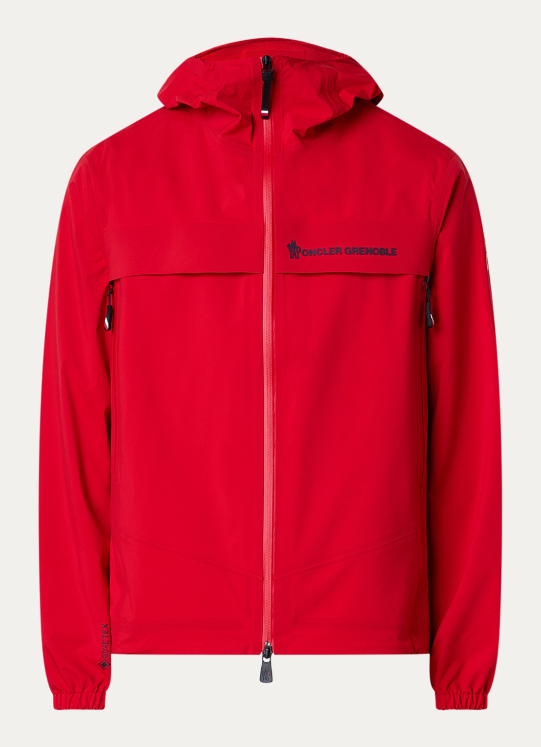 Moncler Shipton Gore-Tex windjack met logoborduring en ritszakken - voorkant 2 rood