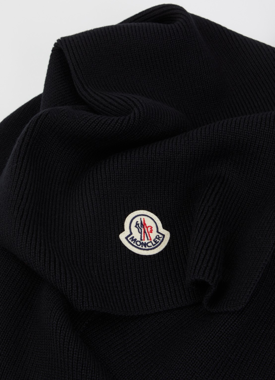 Moncler Sjaal van scheerwol 210 x 28 cm - detail 2 zwart