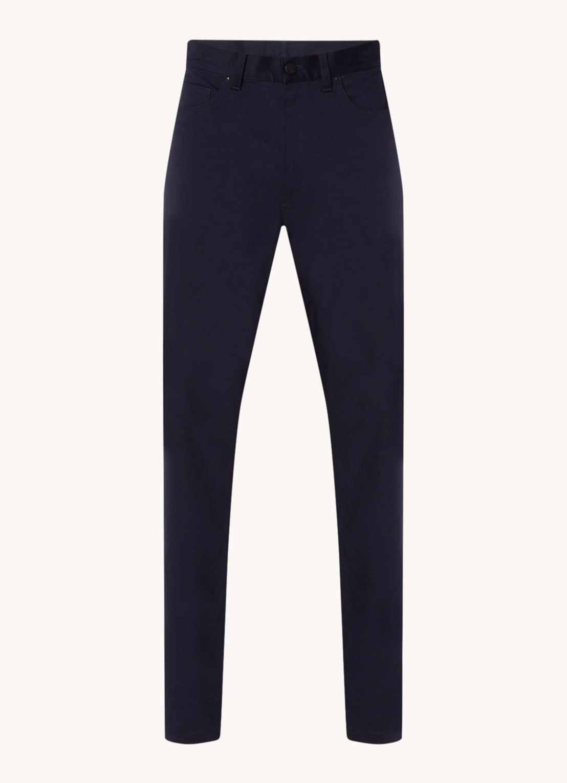 Moncler Slim fit chino met steekzakken - voorkant 2 donkerblauw