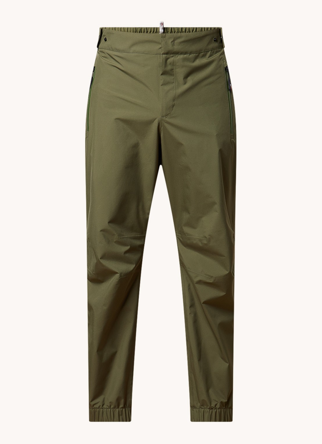 Moncler Slim fit trackpants met ritszakken - voorkant 5 mosgroen