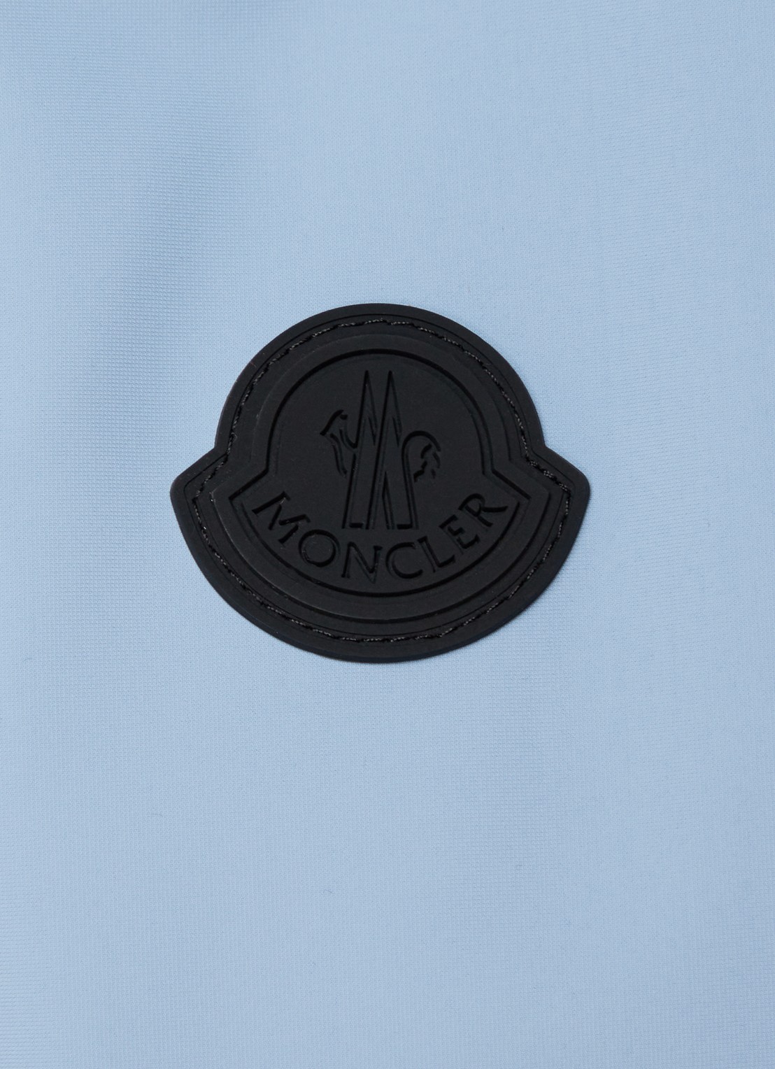 Moncler Softshell bodywarmer met donsvulling en capuchon - detail 3 lichtblauw