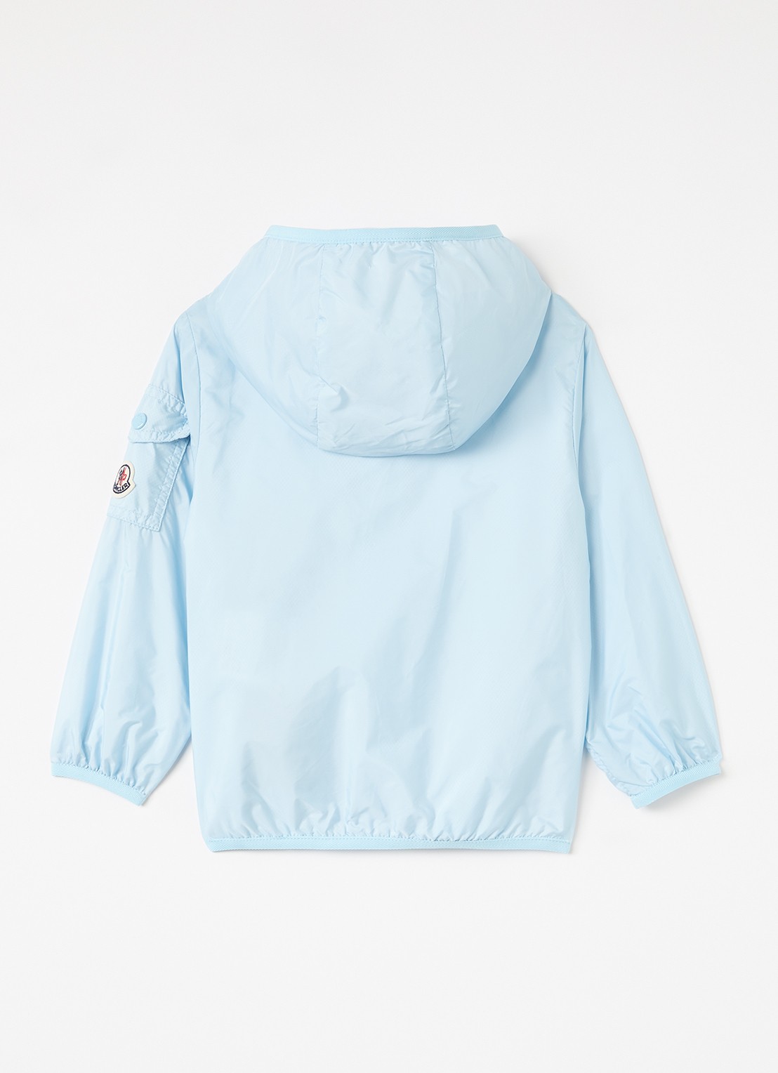 Moncler Songu windjack met logo - achterkant 3 lichtblauw
