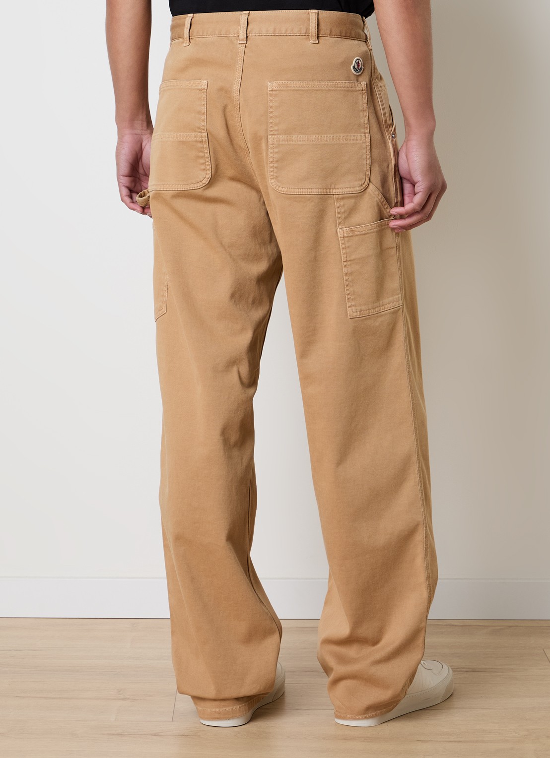 Moncler Straight fit broek met steekzakken en logo - achterkant 4 camel