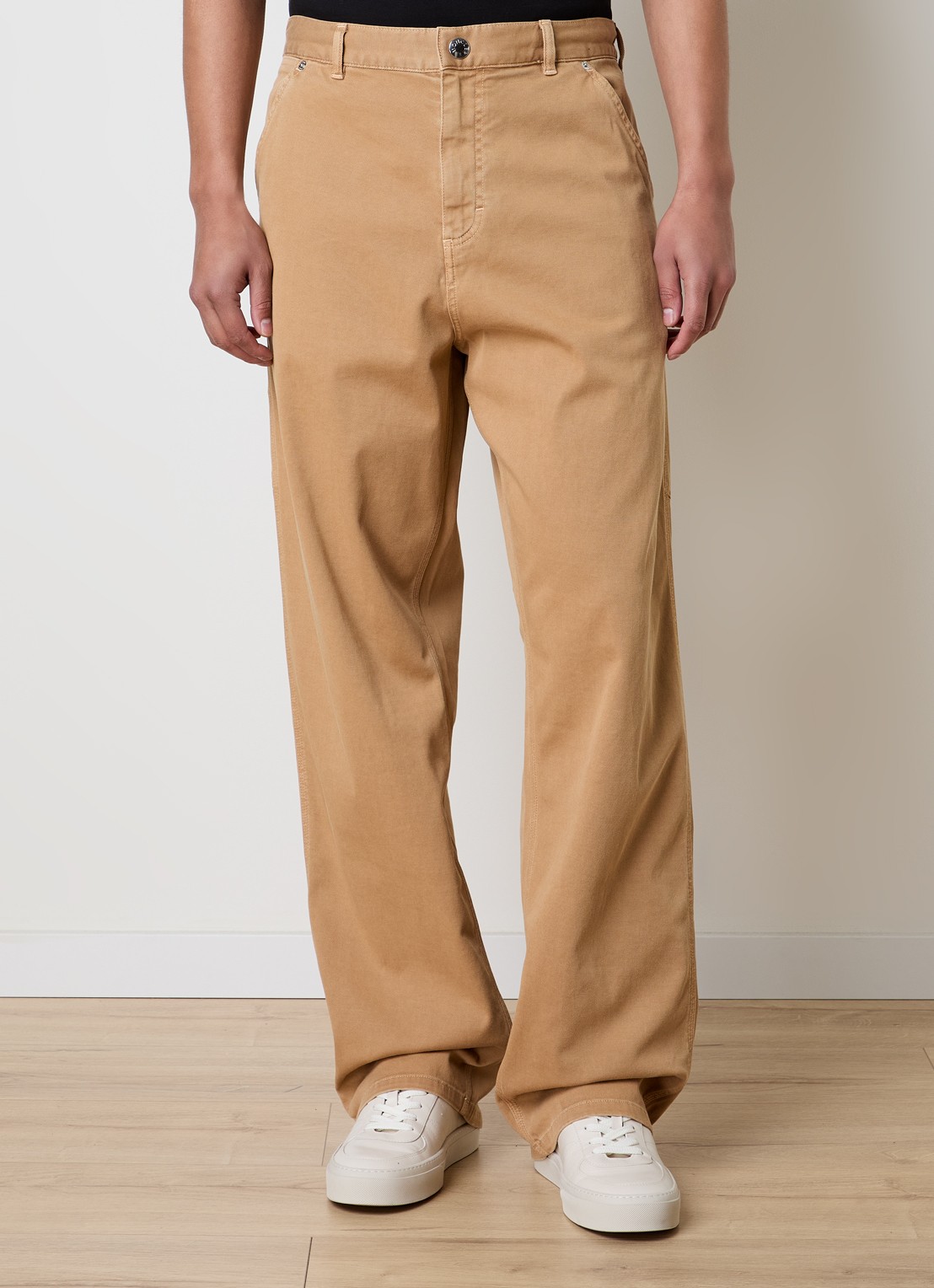 Moncler Straight fit broek met steekzakken en logo - detail camel
