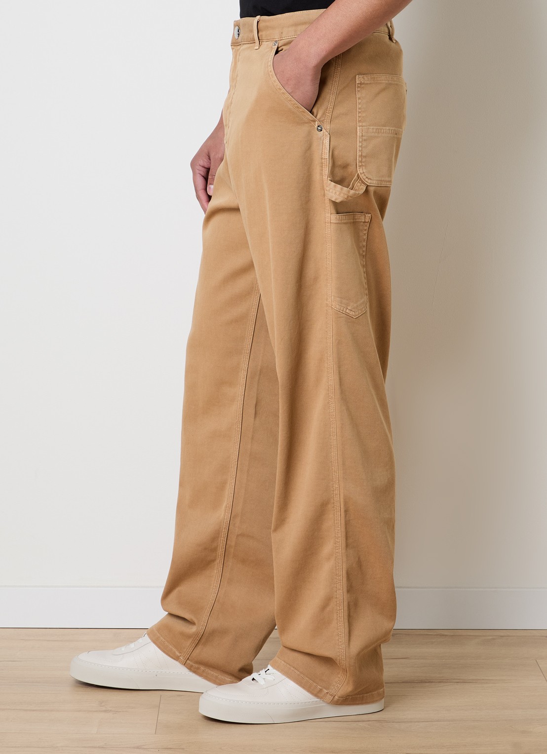 Moncler Straight fit broek met steekzakken en logo - detail 2 camel