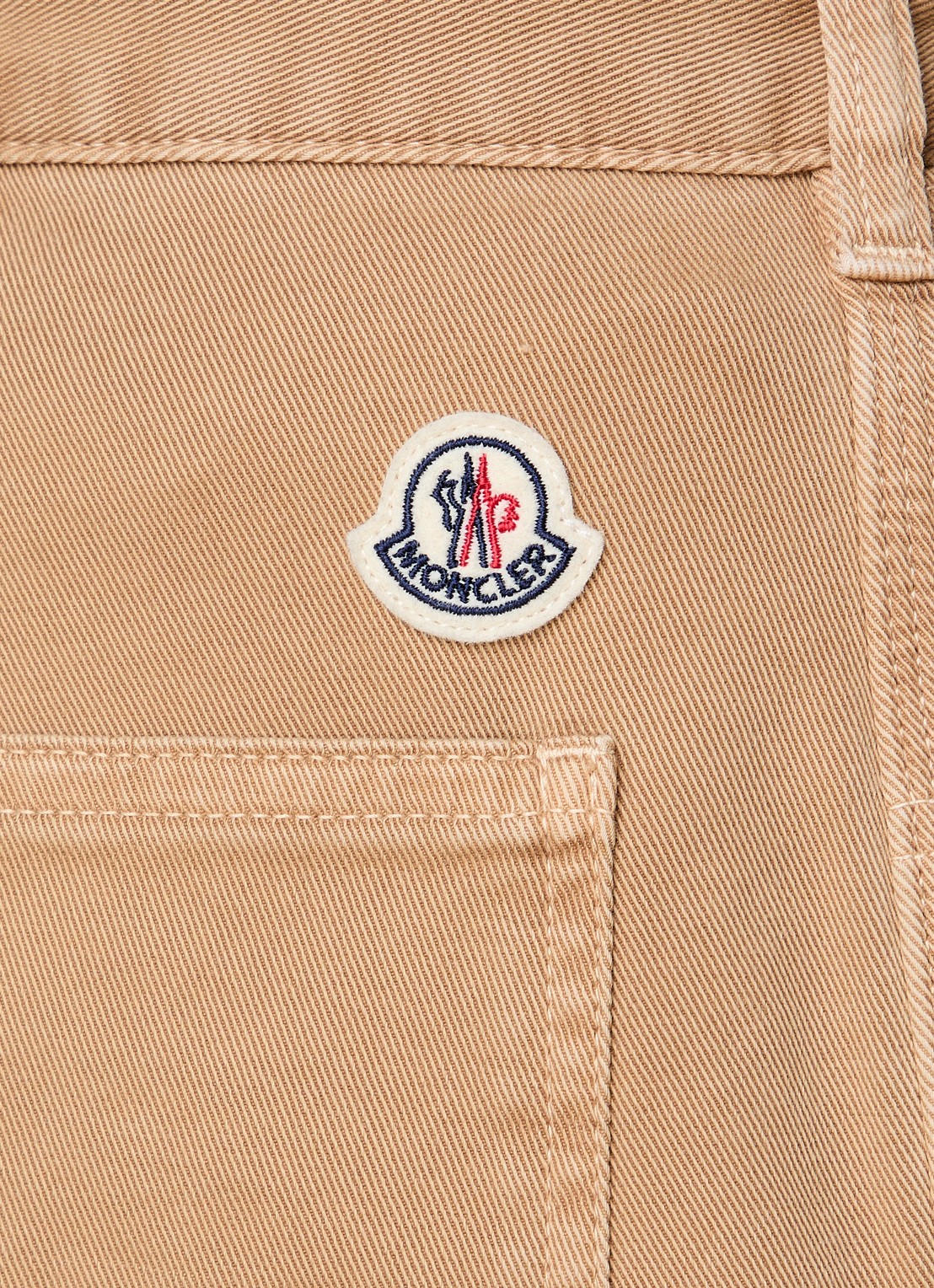 Moncler Straight fit broek met steekzakken en logo - detail 3 camel