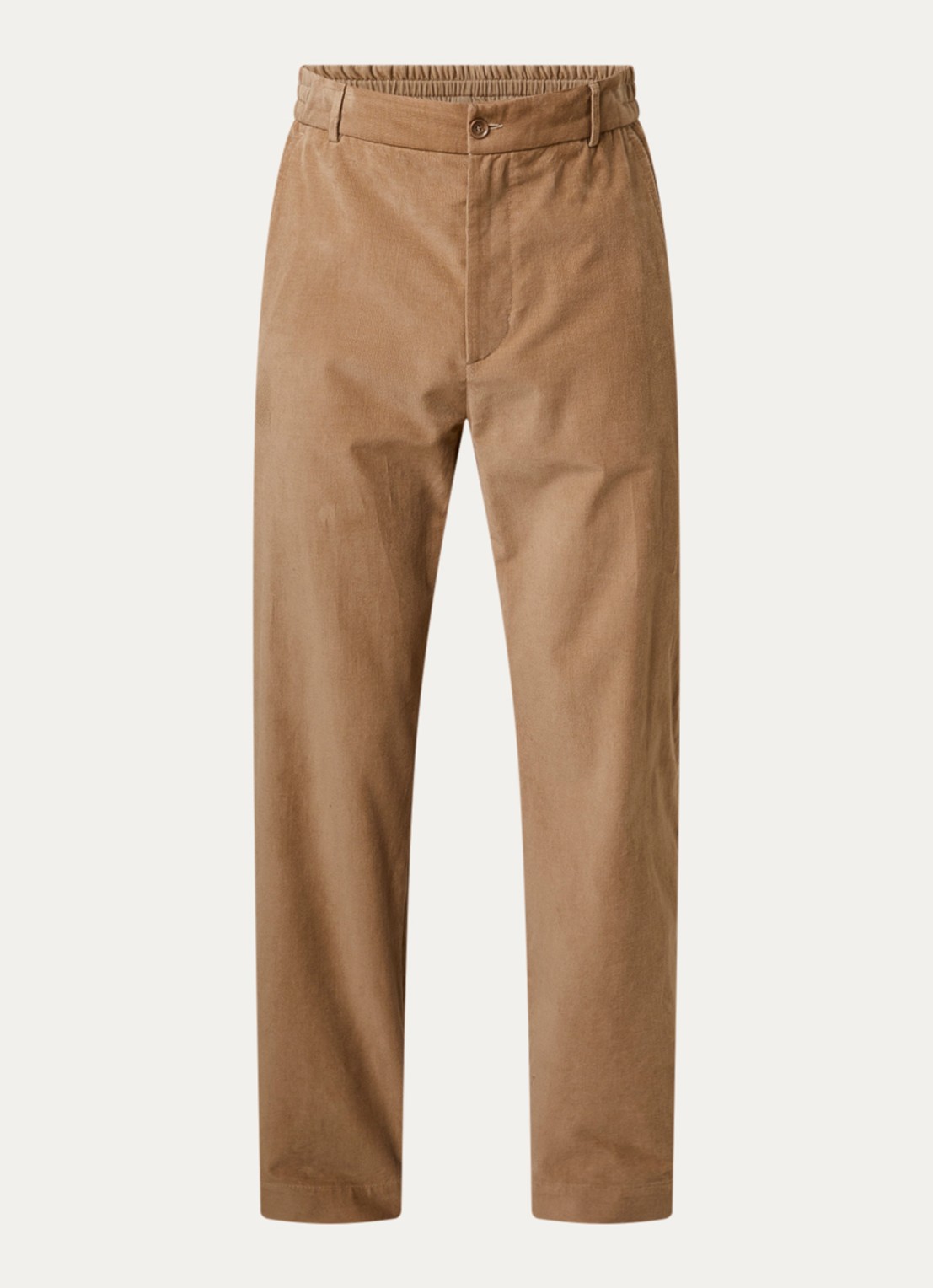 Moncler Straight fit broek van corduroy met steekzakken - voorkant zand