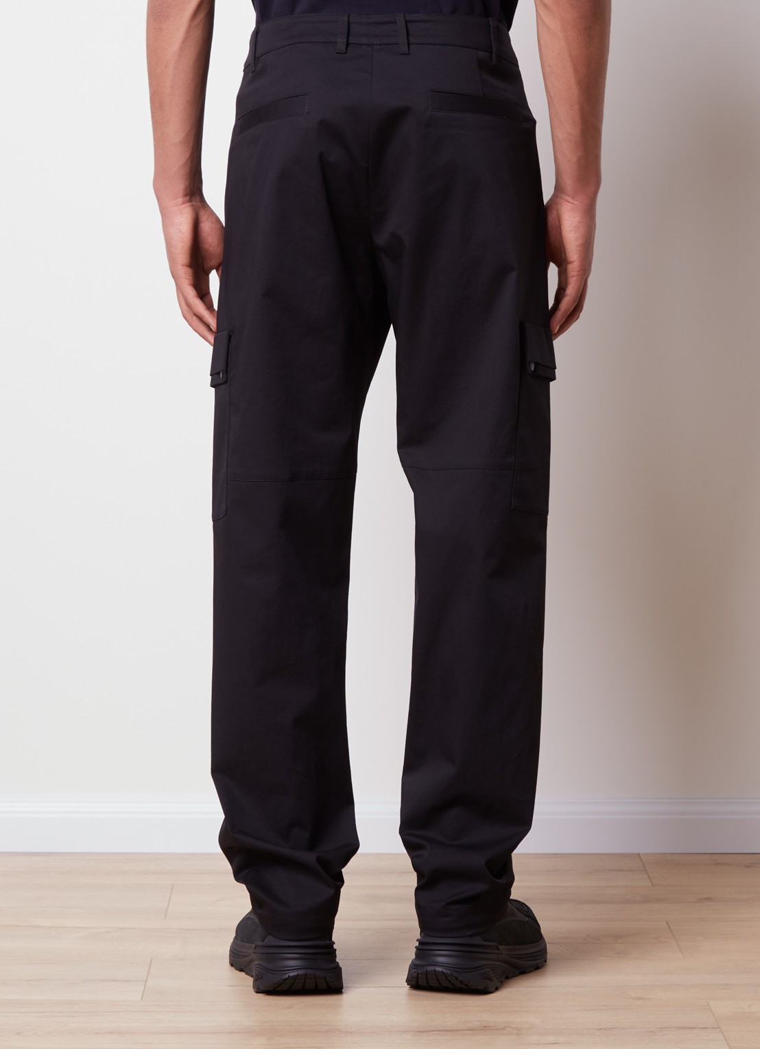 Moncler Straight fit cargobroek met logo - achterkant zwart