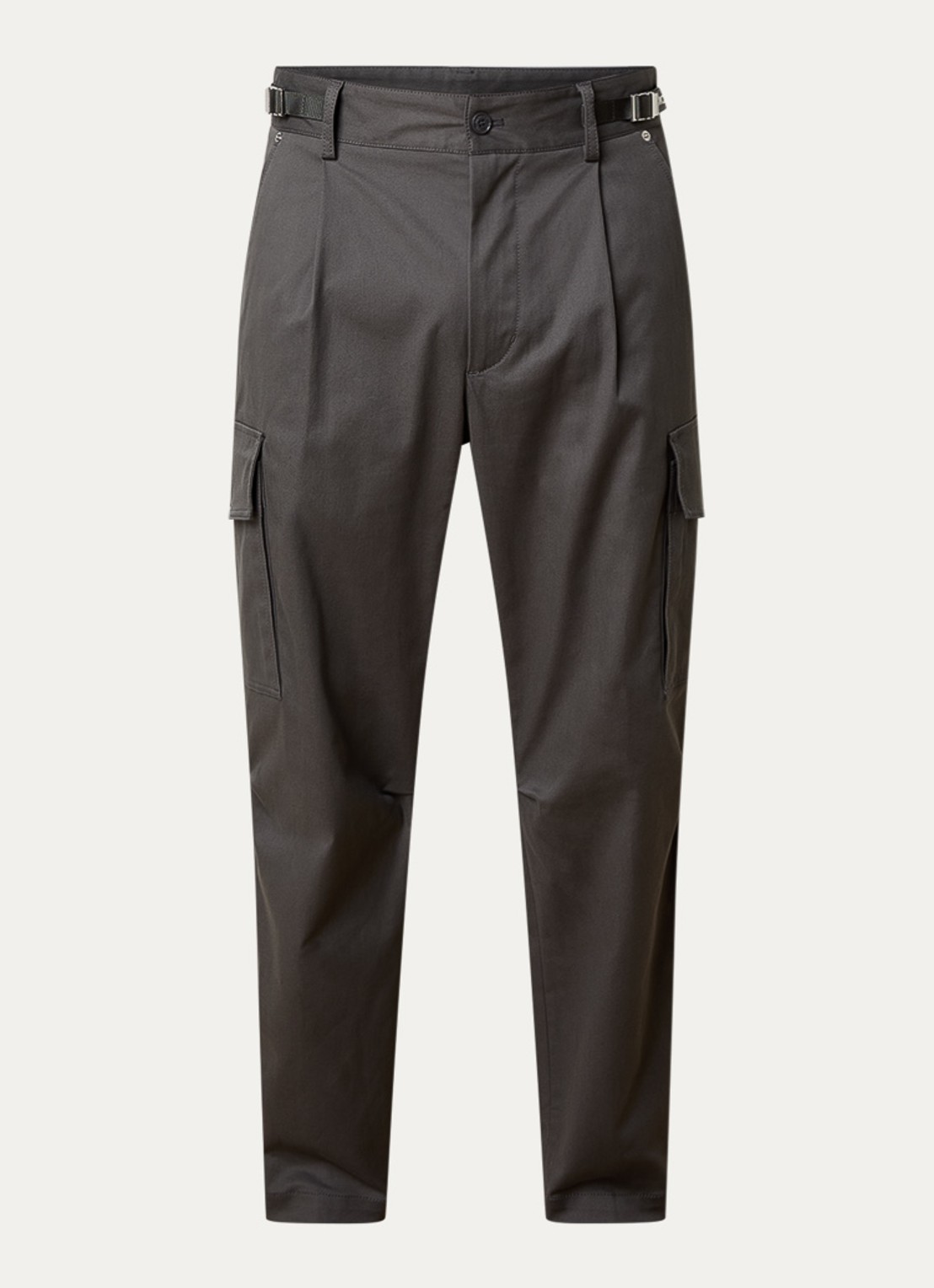 Moncler Straight fit cargobroek met steekzakken  - voorkant 5 grijs