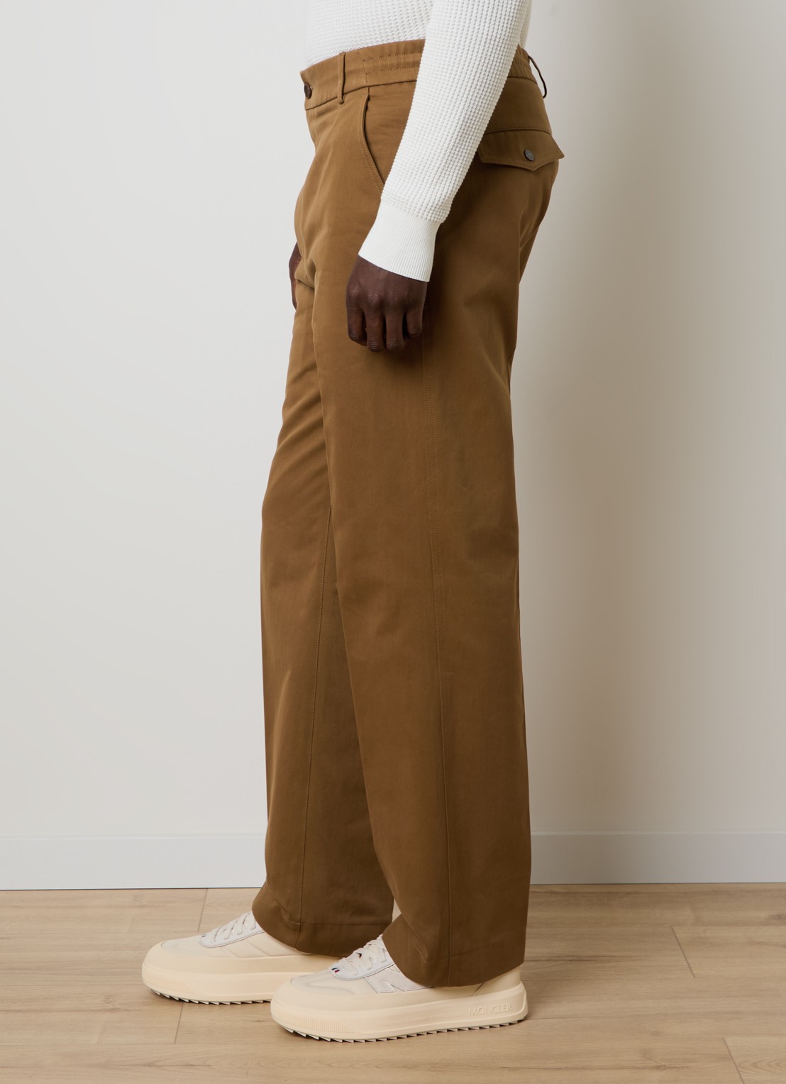 Moncler Straight fit chino met steekzakken - detail 5 camel