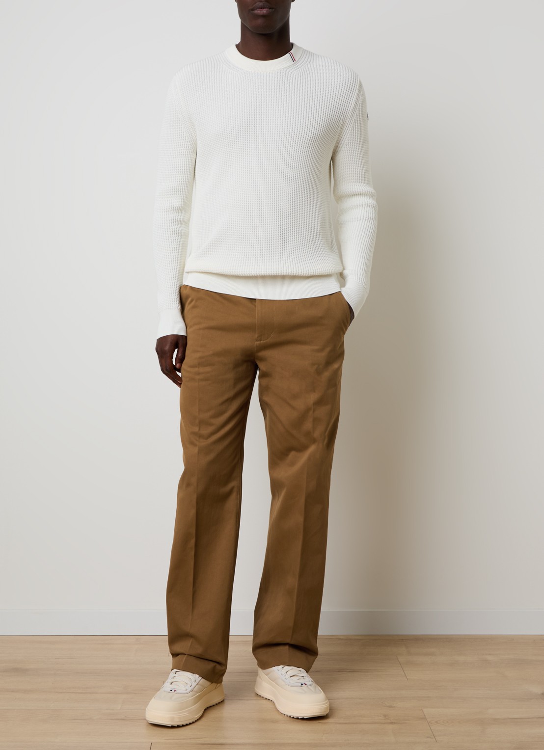 Moncler Straight fit chino met steekzakken - voorkant 3 camel