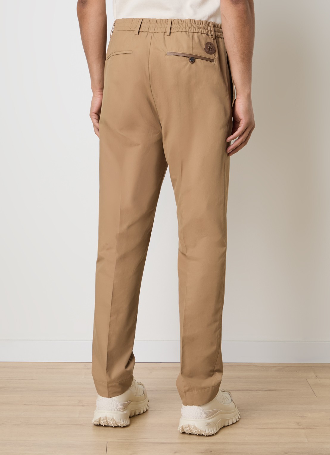 Moncler Straight fit chino met steekzakken - achterkant 3 camel