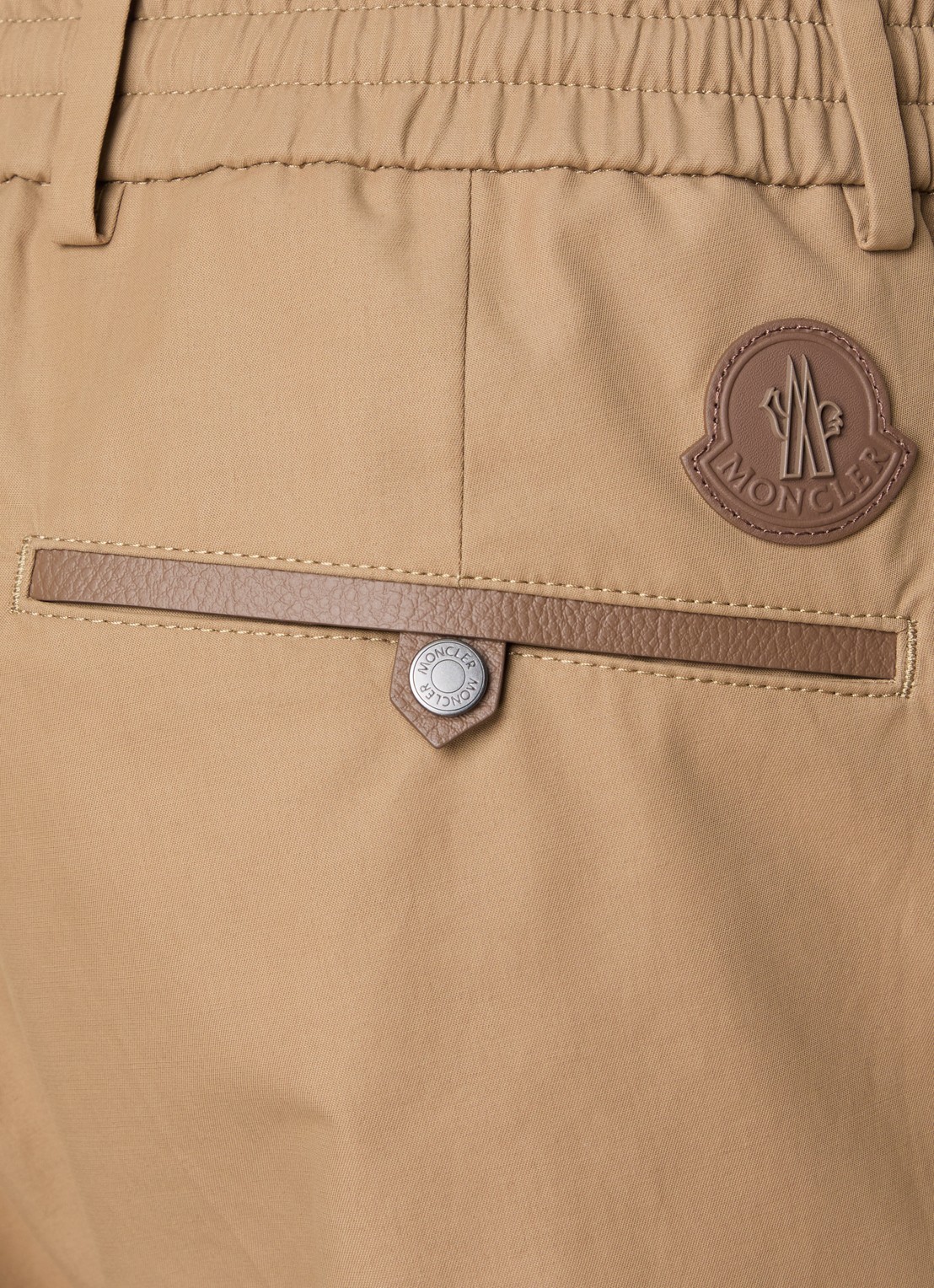Moncler Straight fit chino met steekzakken - detail 6 camel