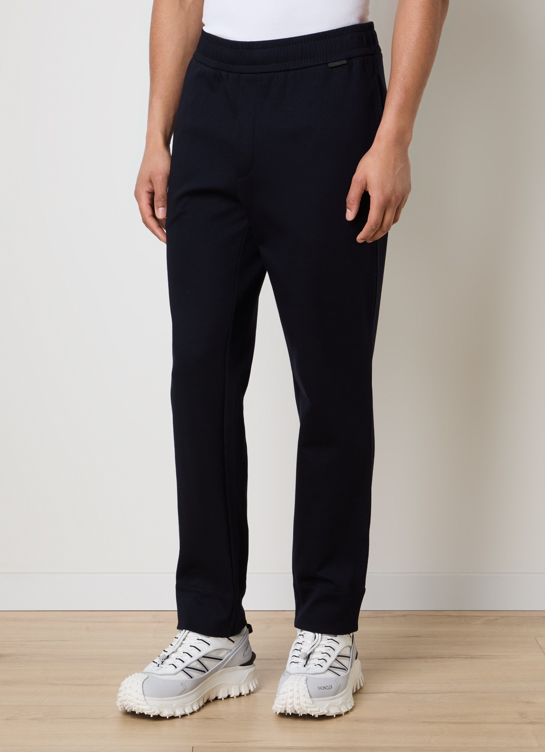 Moncler Straight fit joggingbroek met steekzakken - detail 4 donkerblauw