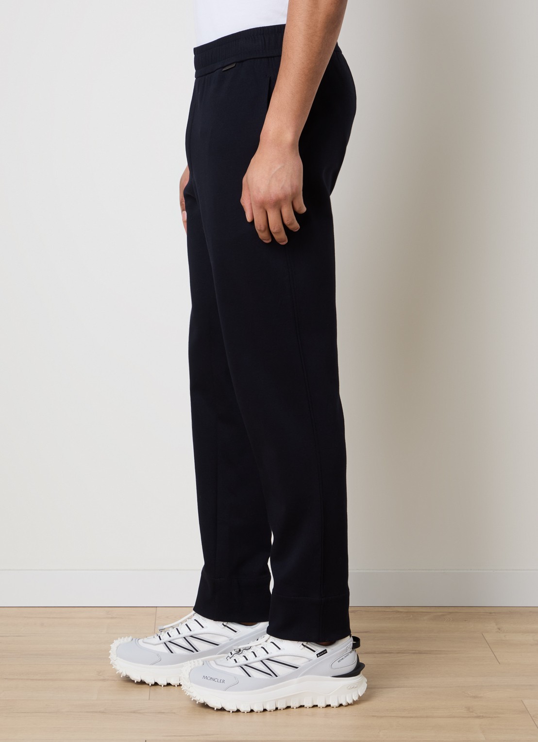 Moncler Straight fit joggingbroek met steekzakken - detail 5 donkerblauw