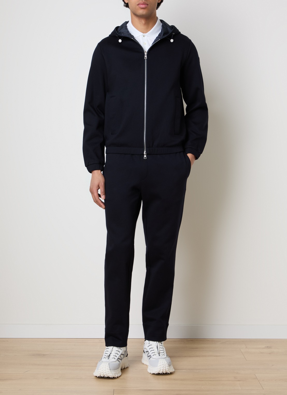 Moncler Straight fit joggingbroek met steekzakken - voorkant 3 donkerblauw