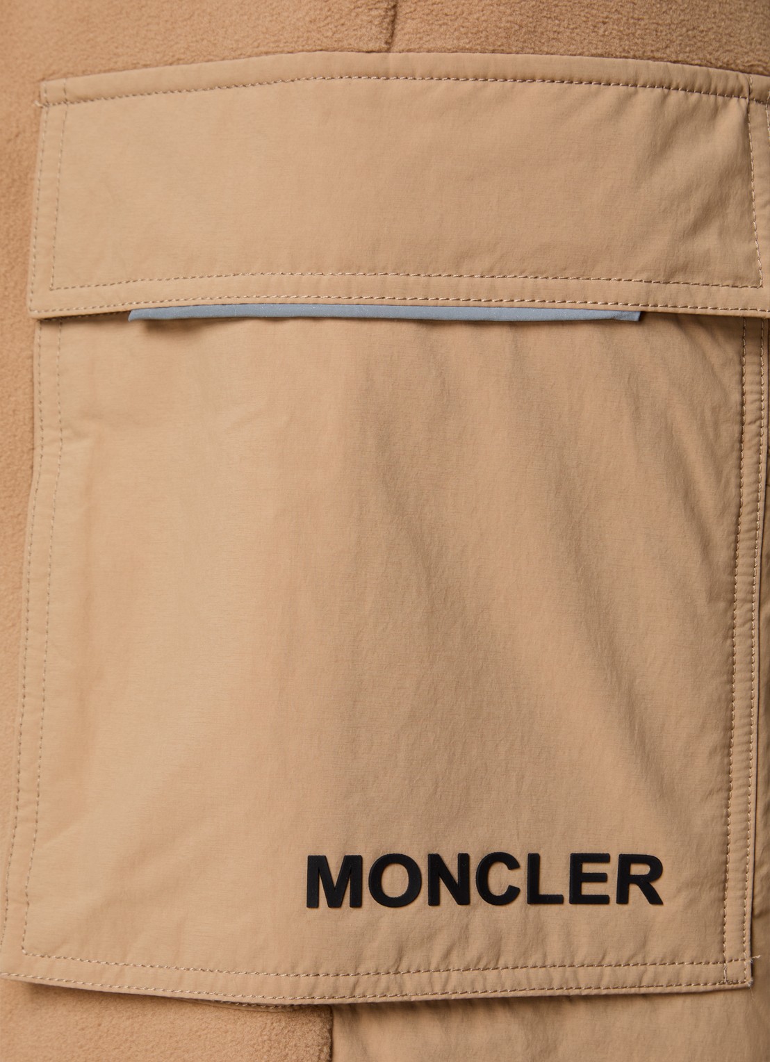Moncler Straight fit joggingbroek van fleece - detail 6 camel