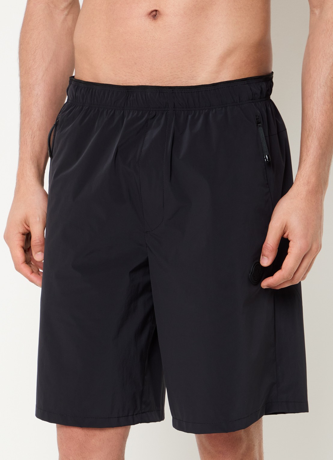 Moncler Straight fit korte broek met steekzakken - detail zwart
