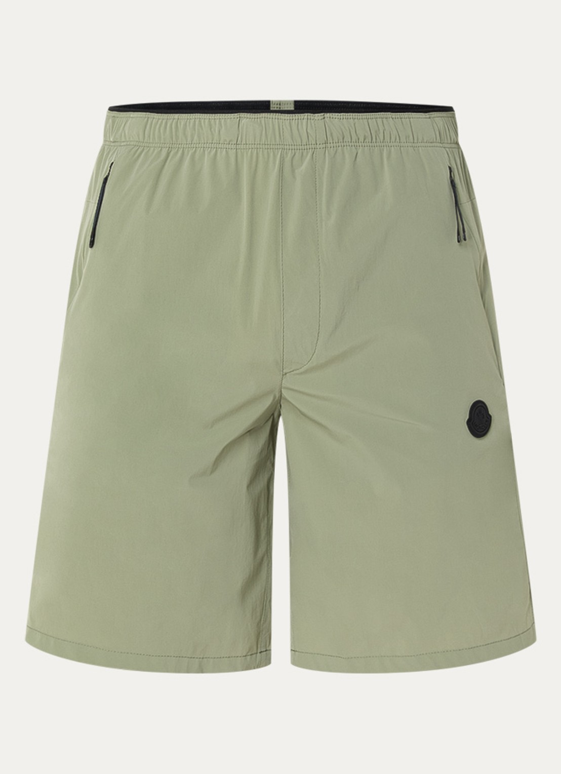 Moncler Straight fit korte broek met steekzakken - voorkant 4 legergroen