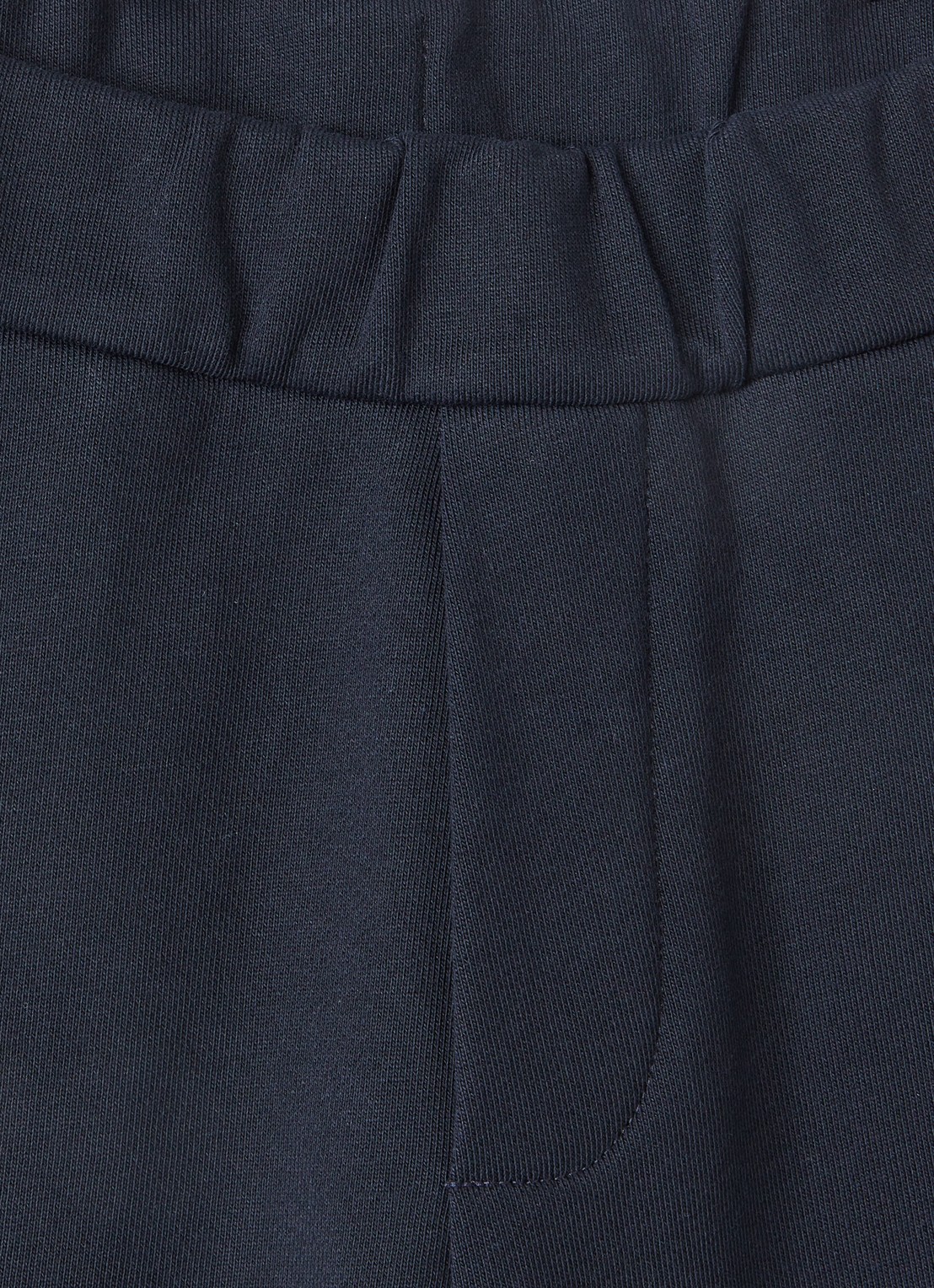 Moncler Straight fit korte joggingbroek met logo - detail donkerblauw