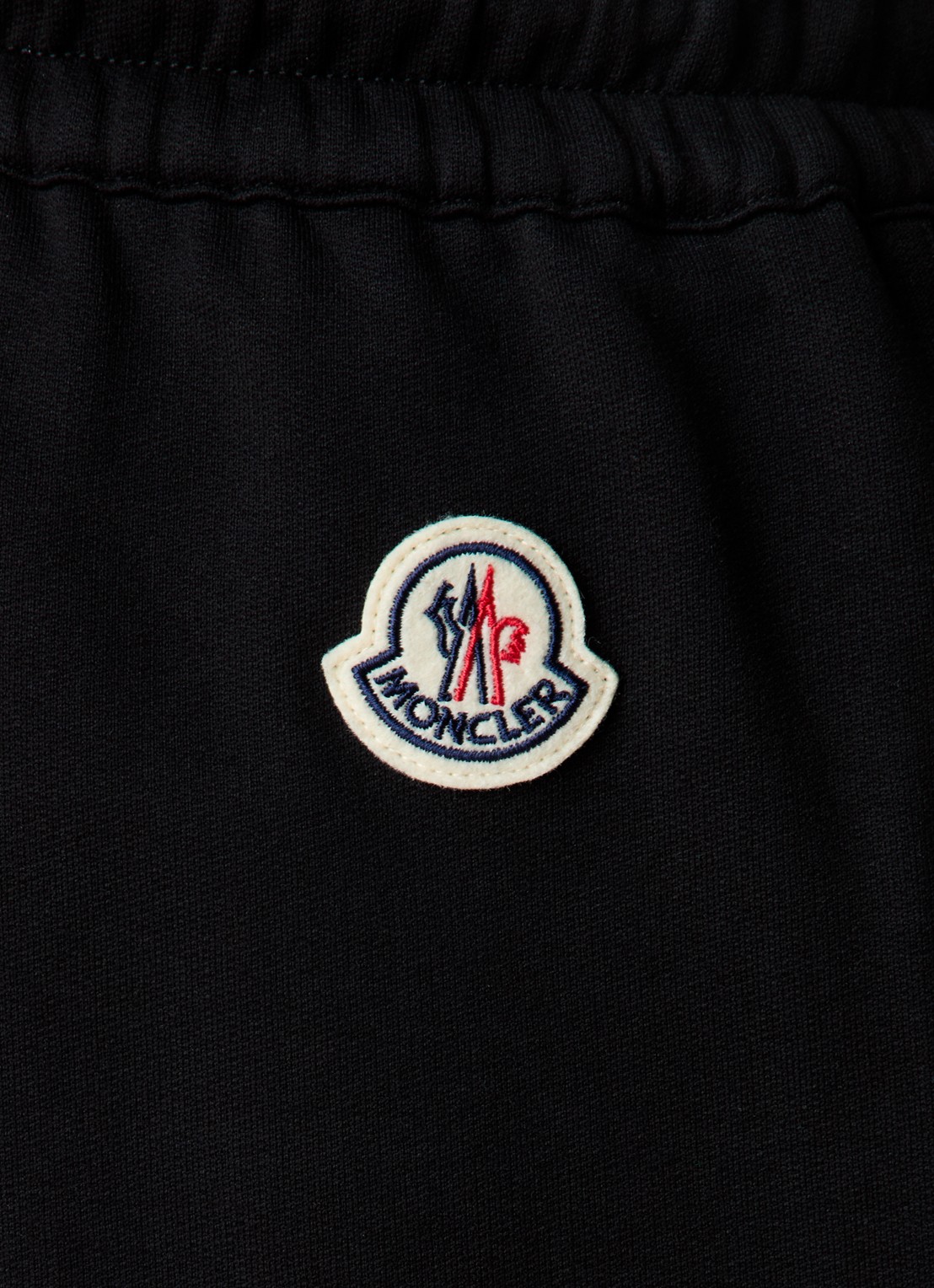 Moncler Straight fit korte joggingbroek met steekzakken - detail 3 zwart