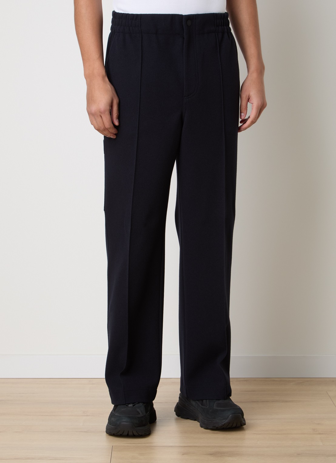 Moncler Straight fit pantalon met klepzakken - detail 2 donkerblauw