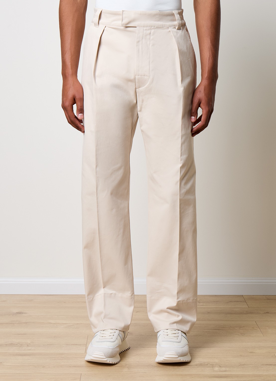Moncler Straight fit pantalon met steekzakken - detail 3 creme