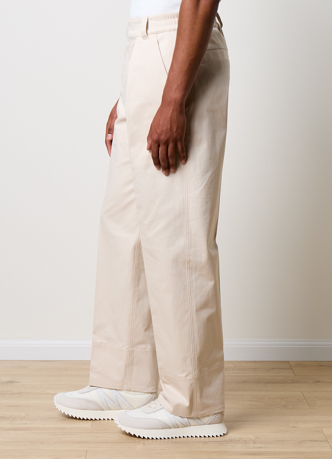 Moncler Straight fit pantalon met steekzakken - detail 4 creme