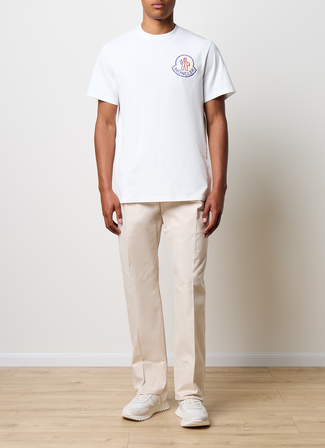 Moncler Straight fit pantalon met steekzakken - voorkant 2 creme