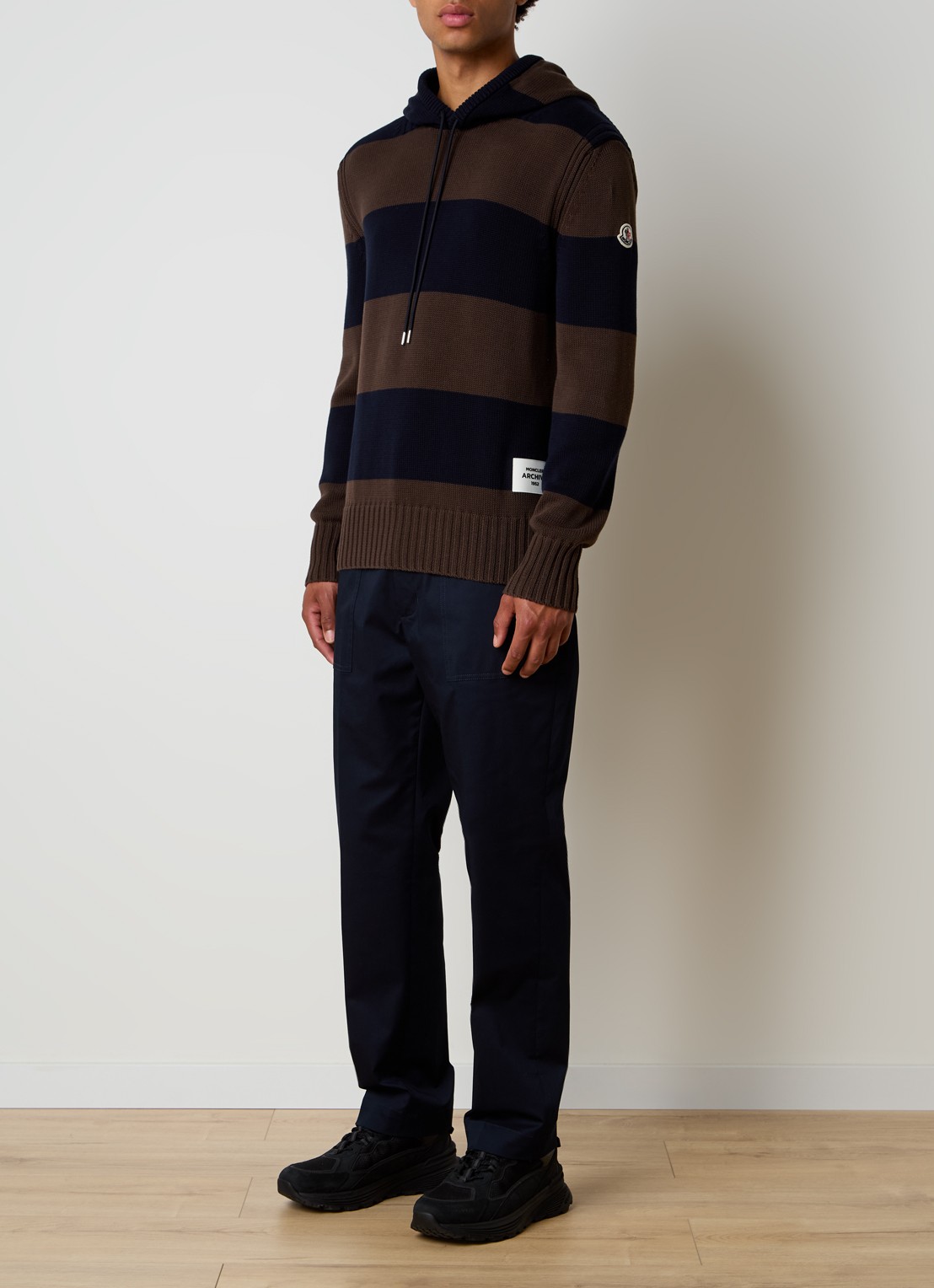 Moncler Straight fit pantalon met steekzakken - voorkant 6 donkerblauw