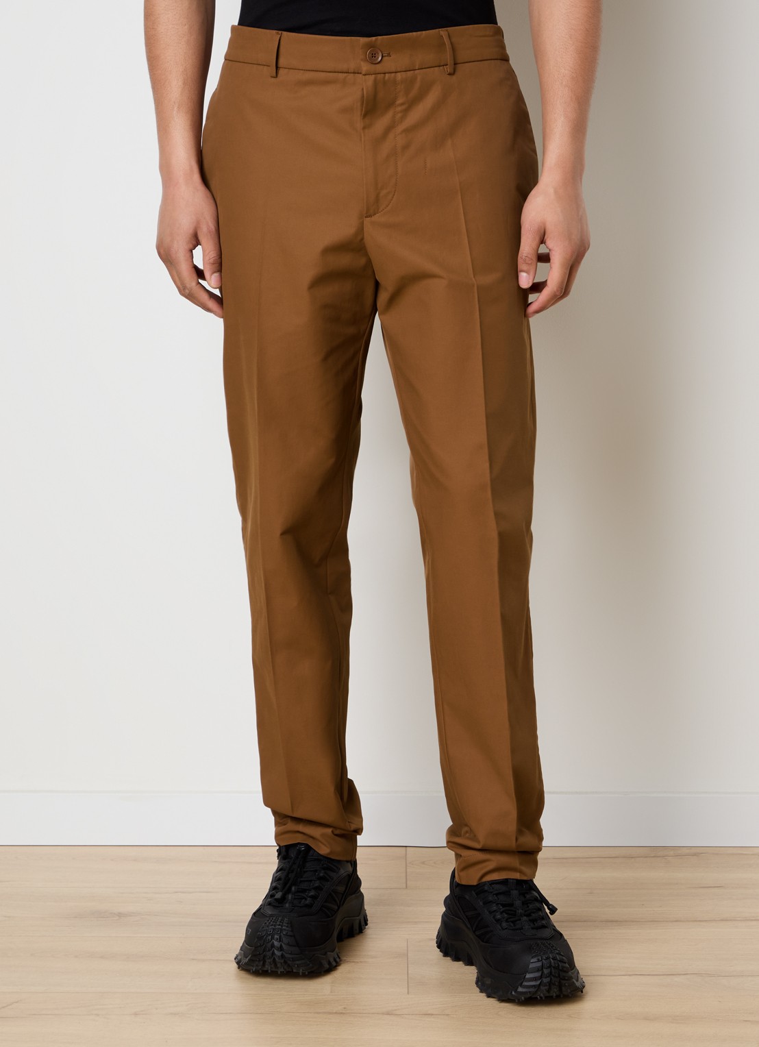 Moncler Straight fit pantalon met steekzakken - detail 3 cognac