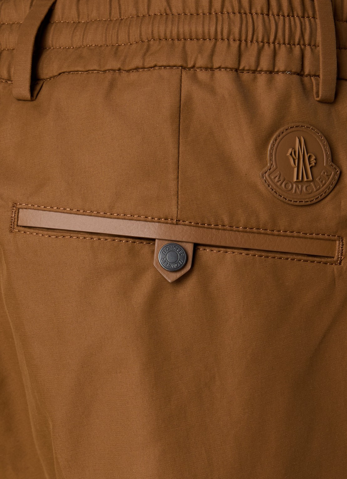 Moncler Straight fit pantalon met steekzakken - detail 5 cognac