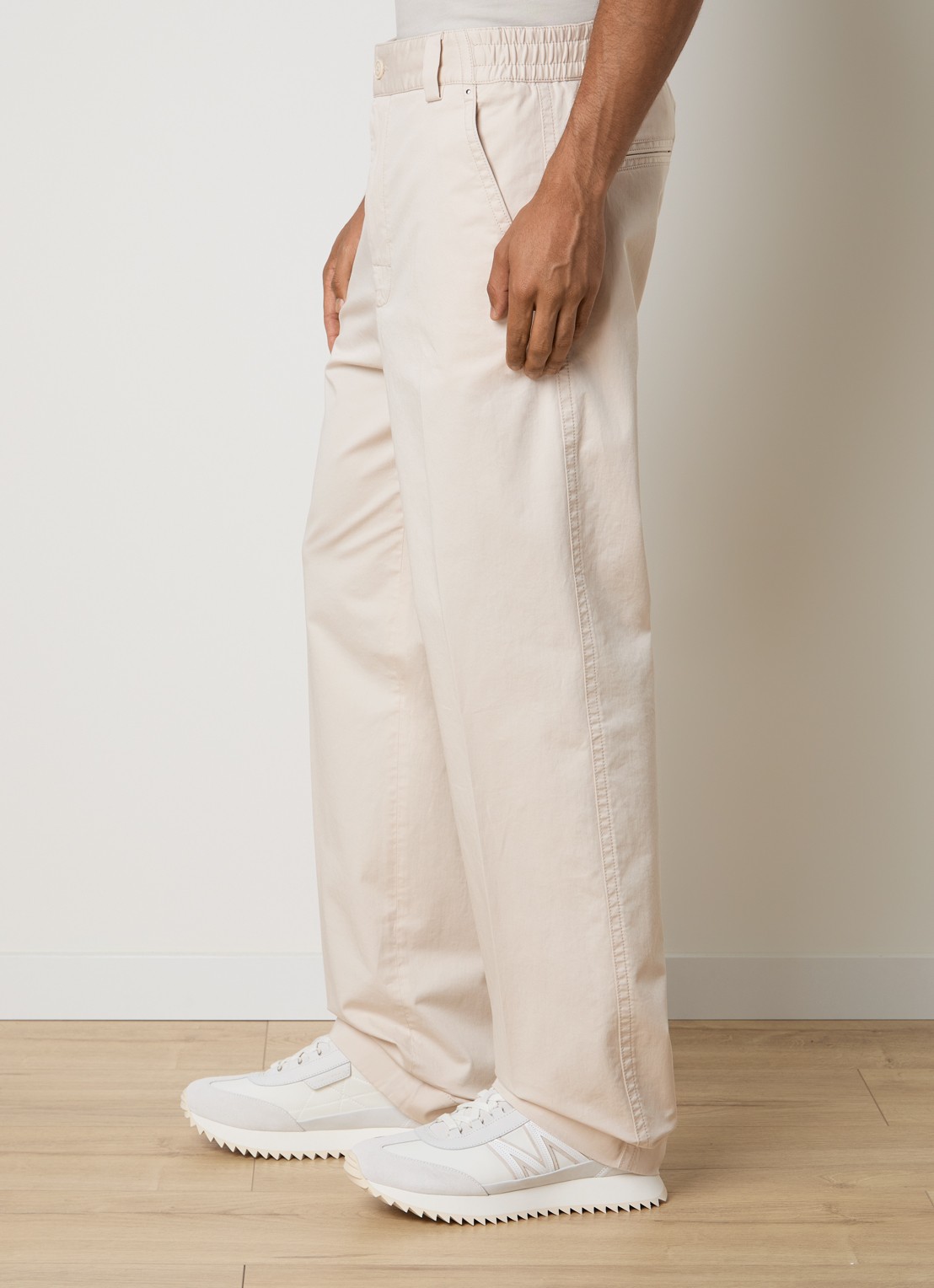 Moncler Straight fit pantalon met steekzakken - detail 2 creme