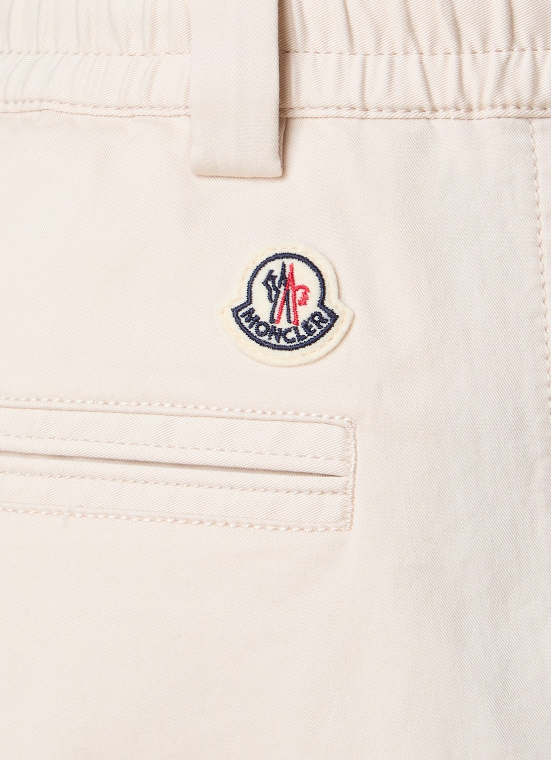Moncler Straight fit pantalon met steekzakken - detail 3 creme