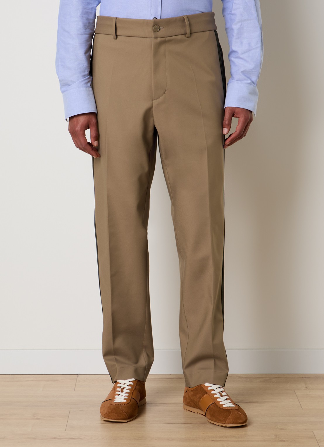 Moncler Straight fit pantalon met trekkoord en steekzakken - detail 4 zand