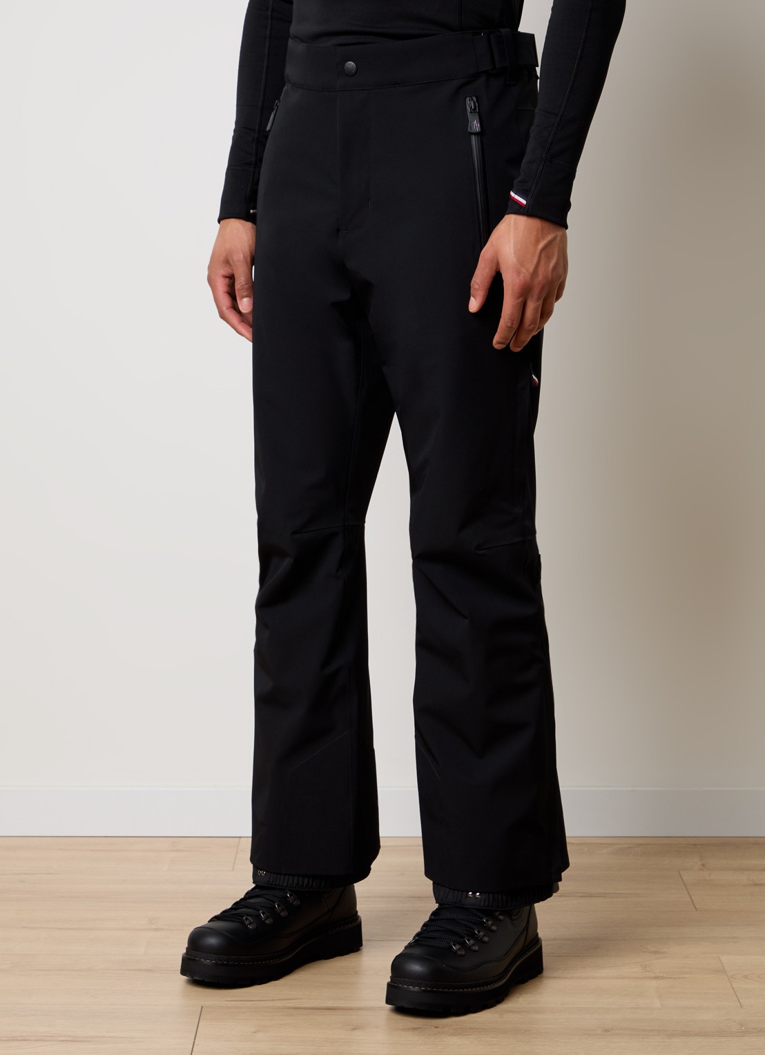 Moncler Straight fit skibroek met ritszakken - detail zwart