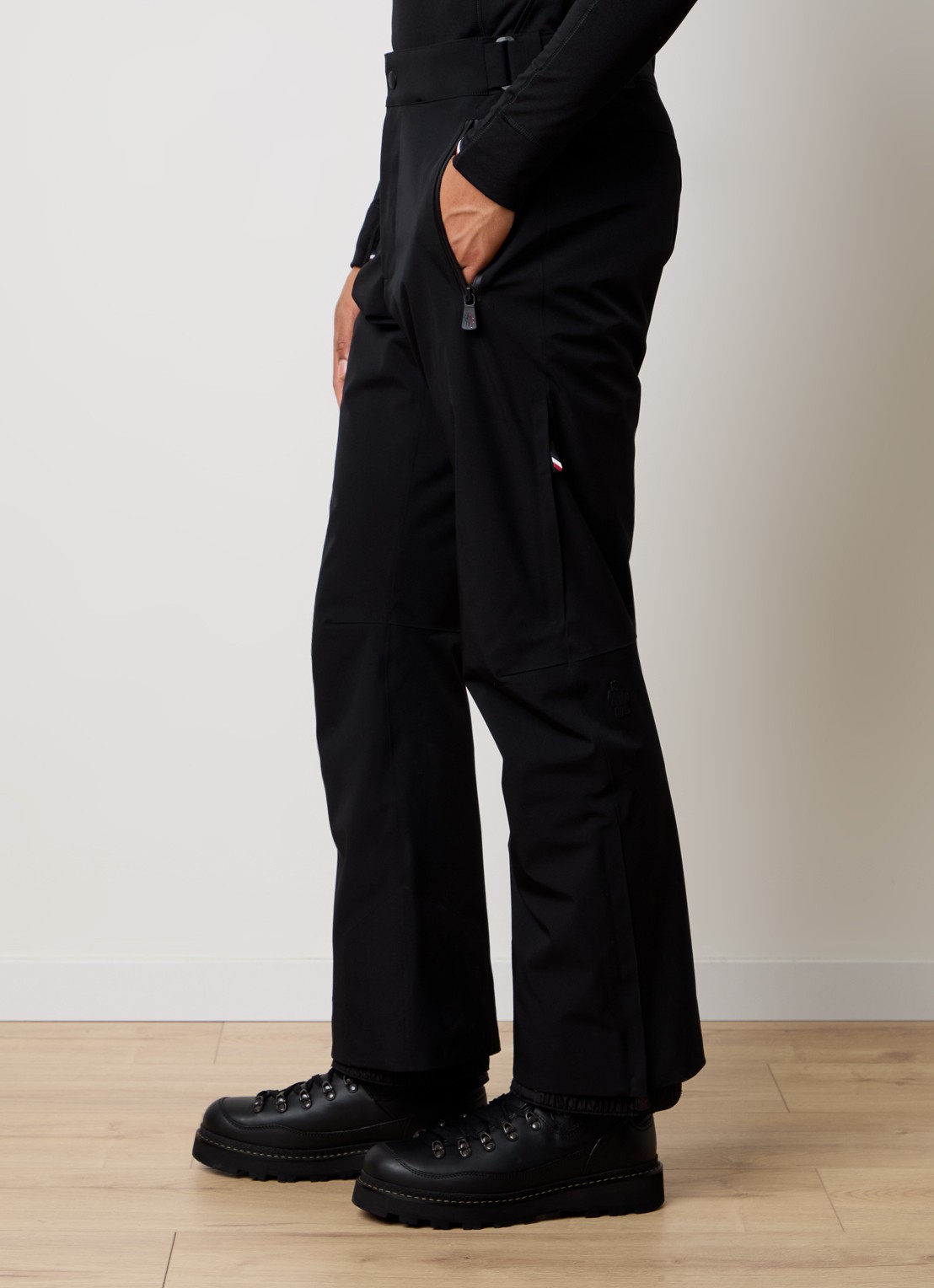 Moncler Straight fit skibroek met ritszakken - detail 2 zwart