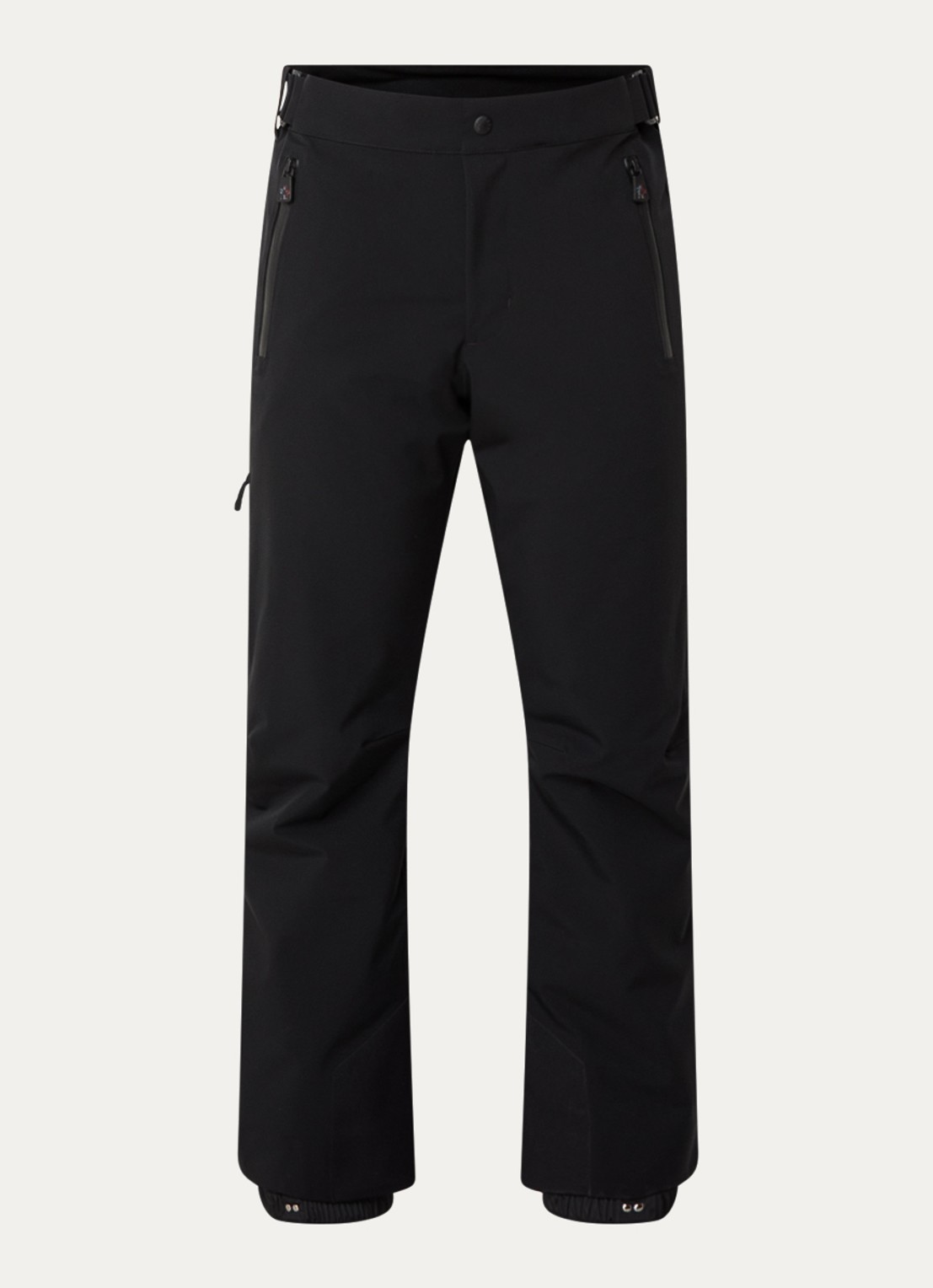 Moncler Straight fit skibroek met ritszakken - voorkant 6 zwart